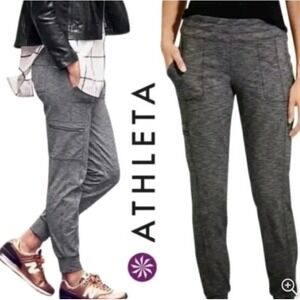 Athleta Metro Jogger‎ Spacedye Grey  Womens XS Athleisure Yoga Casual